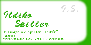 ildiko spiller business card